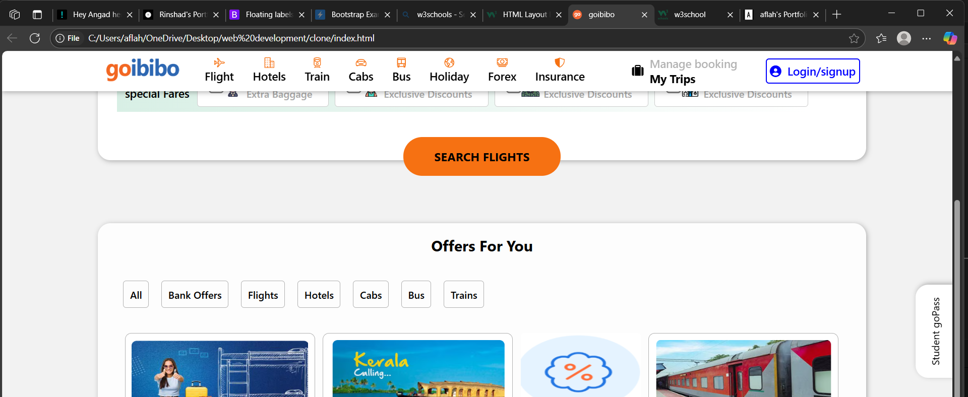 goibibo clone