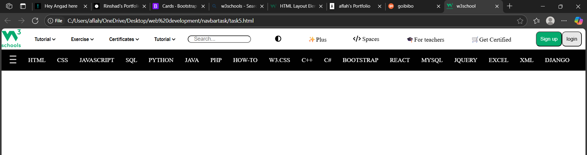 w3school navbar